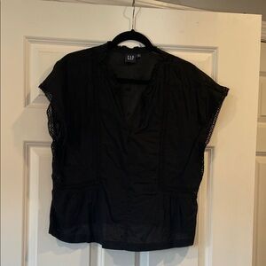 GAP Women's Black Eyelet Blouse